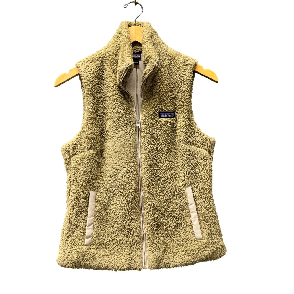 Patagonia Fleece Vest Womens S Los Gatos El Cap Khaki Tan Full Zip Jacket